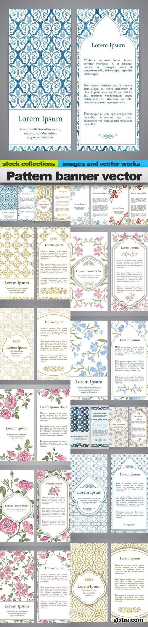 Pattern banner vector, 15 x EPS