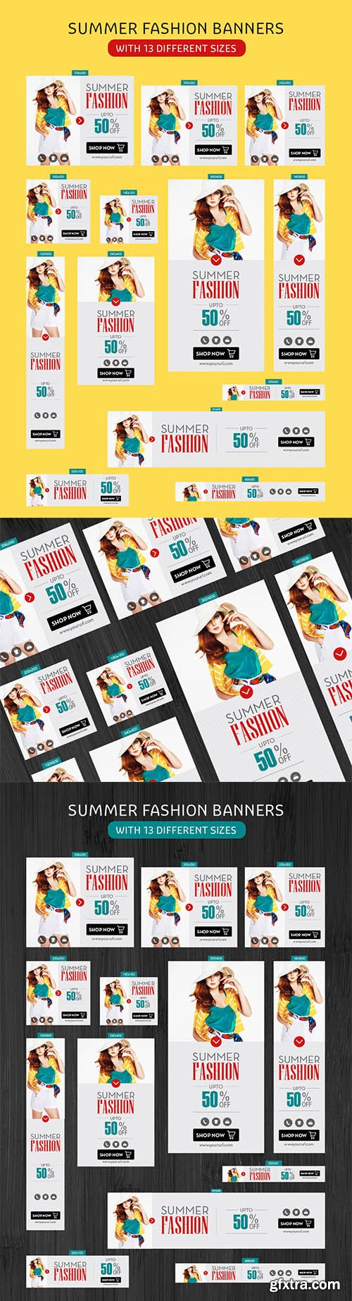 Ai Vector Templates - Summer Fashion Banners 2016