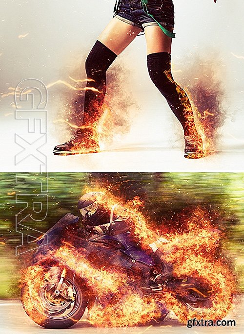 GraphicRiver - Fire Photoshop Action 16212593