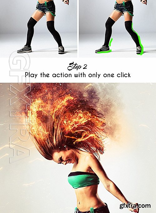 GraphicRiver - Fire Photoshop Action 16212593