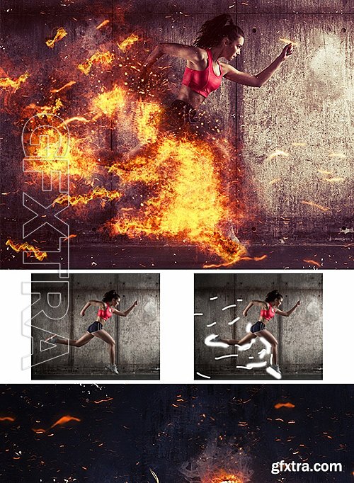 GraphicRiver - Fire Photoshop Action 16212593