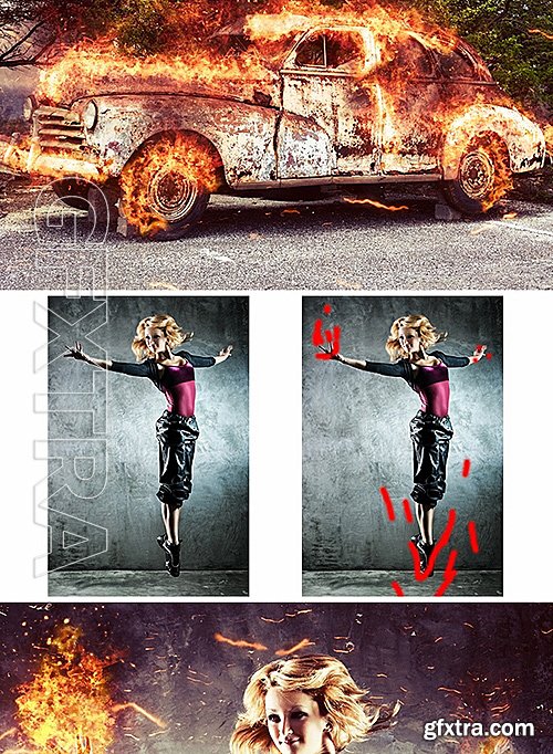 GraphicRiver - Fire Photoshop Action 16212593