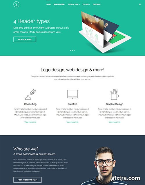 JoomlArt - JA Sugite v1.1.4 - Responsive Joomla 3.x Template For Designer Portfolio