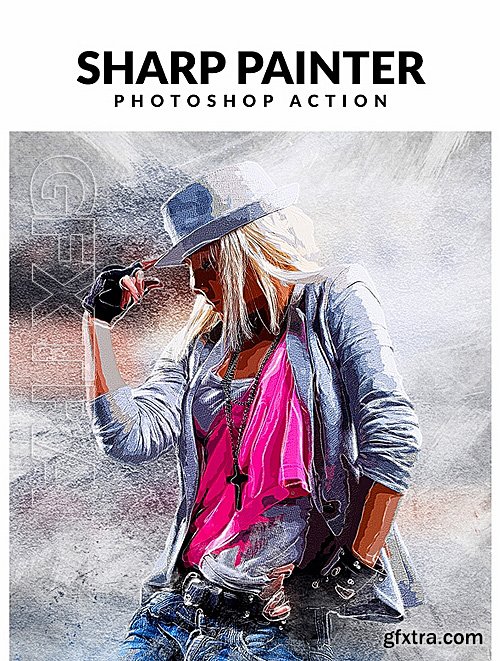 GraphicRiver - Sharp Painter Photoshop Action 16211762