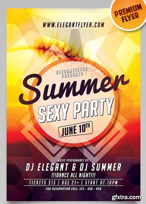 Summer Sexy Party V1 Flyer PSD Template + Facebook Cover