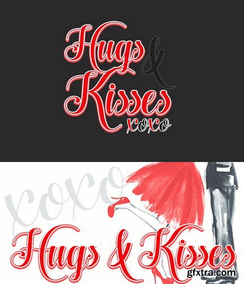 Hugs and Kisses Xoxo Font