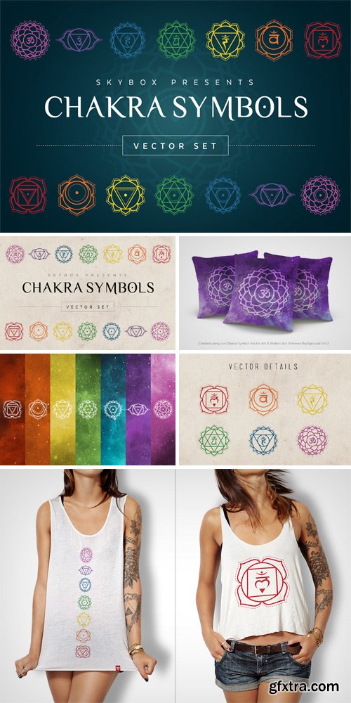 CM 389516 - Chakra Symbols Vector Set