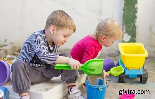 Collection of children child in a sandbox toys 25 HQ Jpeg