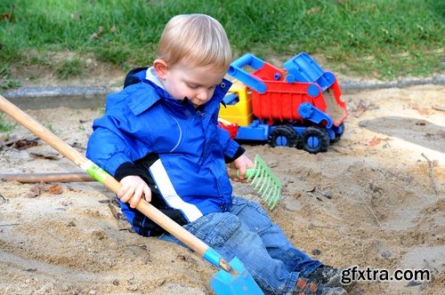 Collection of children child in a sandbox toys 25 HQ Jpeg