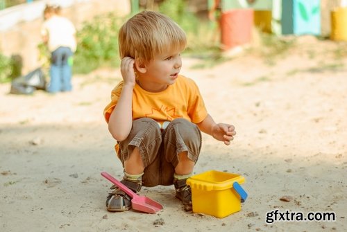 Collection of children child in a sandbox toys 25 HQ Jpeg