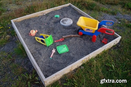 Collection of children child in a sandbox toys 25 HQ Jpeg