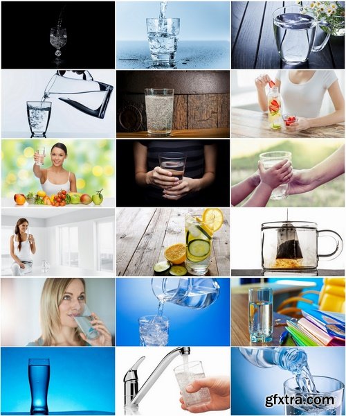 Collection of clean water favor mineral glass bottle container glass 25 HQ Jpeg