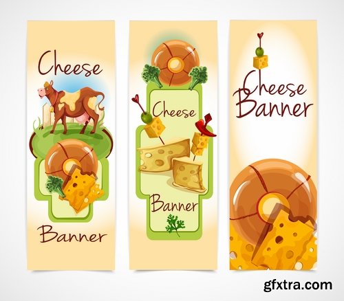 Collection of banner meal menu nutrition plate signboard flyer 25 EPS