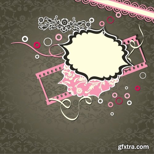 Collection of gift card invitation card flyer background is cover 25 EPS