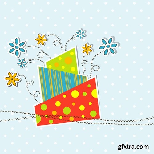 Collection of gift card invitation card flyer background is cover 25 EPS