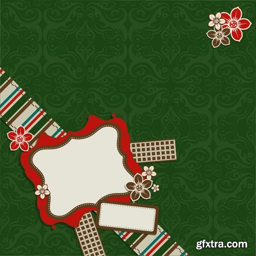 Collection of gift card invitation card flyer background is cover 25 EPS