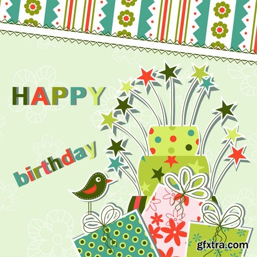 Collection of gift card invitation card flyer background is cover 25 EPS