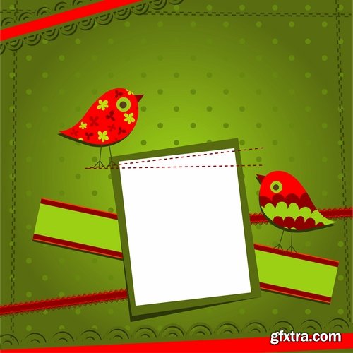 Collection of gift card invitation card flyer background is cover 25 EPS