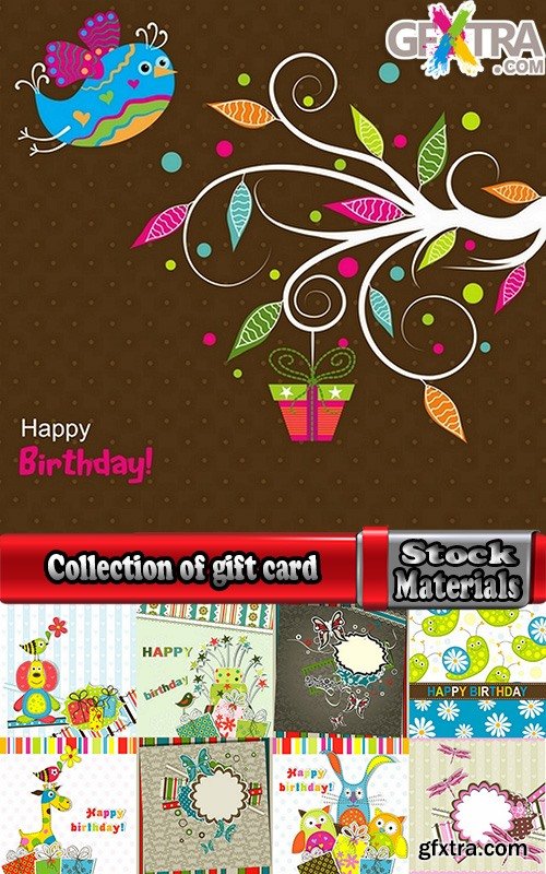 Collection of gift card invitation card flyer background is cover 25 EPS