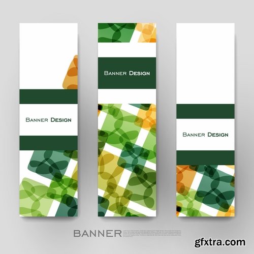 Collection of vector image flyer banner brochure business card 23-25 EPS