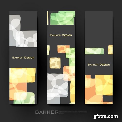 Collection of vector image flyer banner brochure business card 23-25 EPS