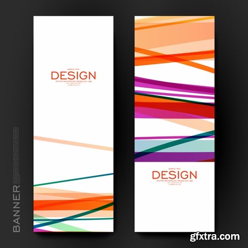 Collection of vector image flyer banner brochure business card 23-25 EPS