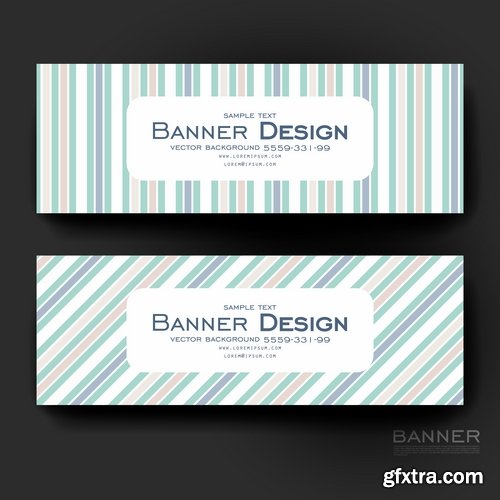 Collection of vector image flyer banner brochure business card 23-25 EPS