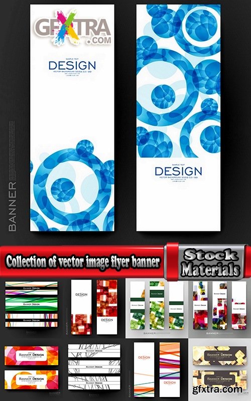 Collection of vector image flyer banner brochure business card 23-25 EPS