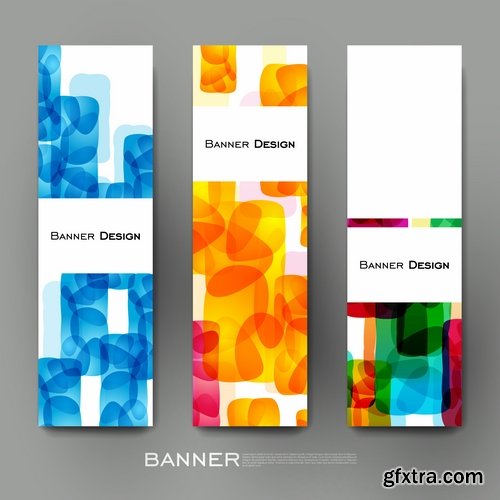 Collection of vector image flyer banner brochure business card 23-25 EPS