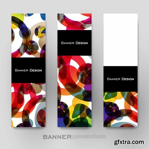 Collection of vector image flyer banner brochure business card 23-25 EPS