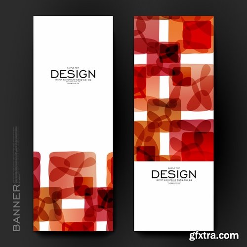 Collection of vector image flyer banner brochure business card 23-25 EPS