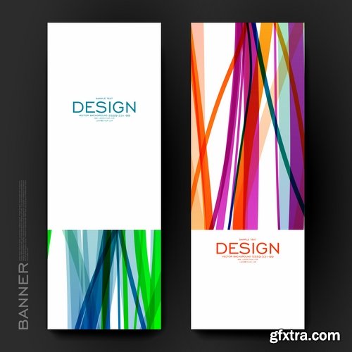 Collection of vector image flyer banner brochure business card 23-25 EPS