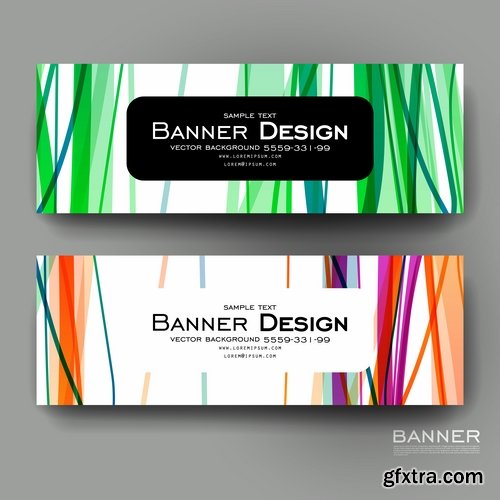 Collection of vector image flyer banner brochure business card 23-25 EPS