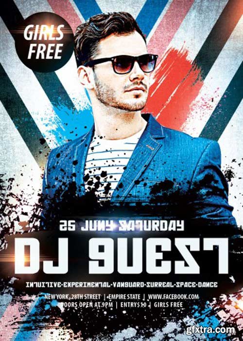 Dj Guest PSD Flyer Template