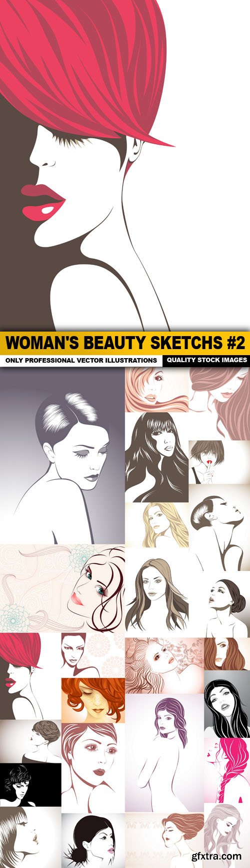 Woman's Beauty Sketchs #2 - 25 Vector