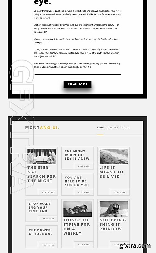 CM - Montano Blog PSD UI KIT 703887