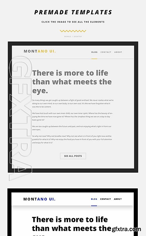 CM - Montano Blog PSD UI KIT 703887