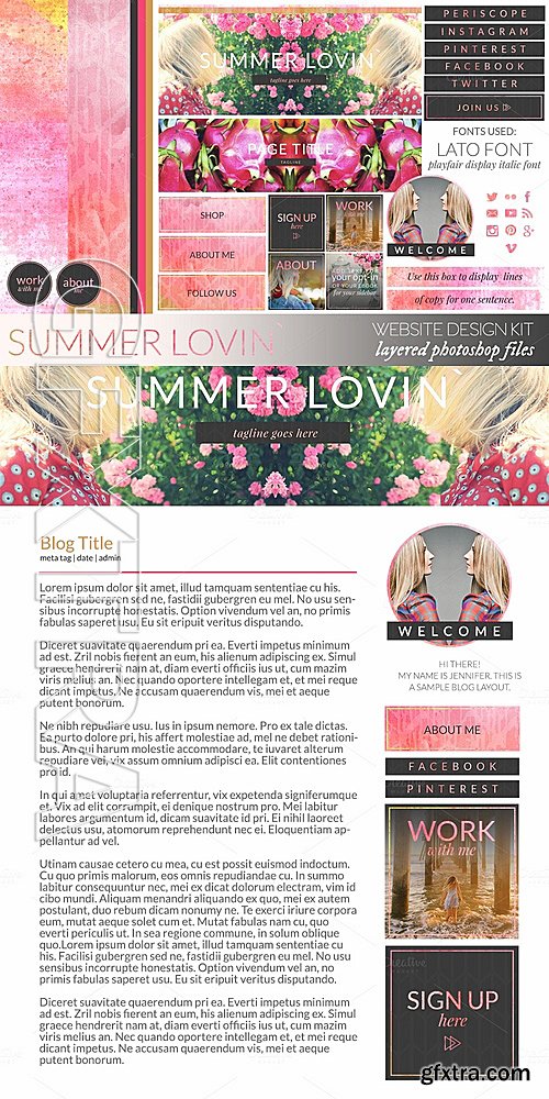 CM - Summer Lovin WebsiteBlog Kit 704021