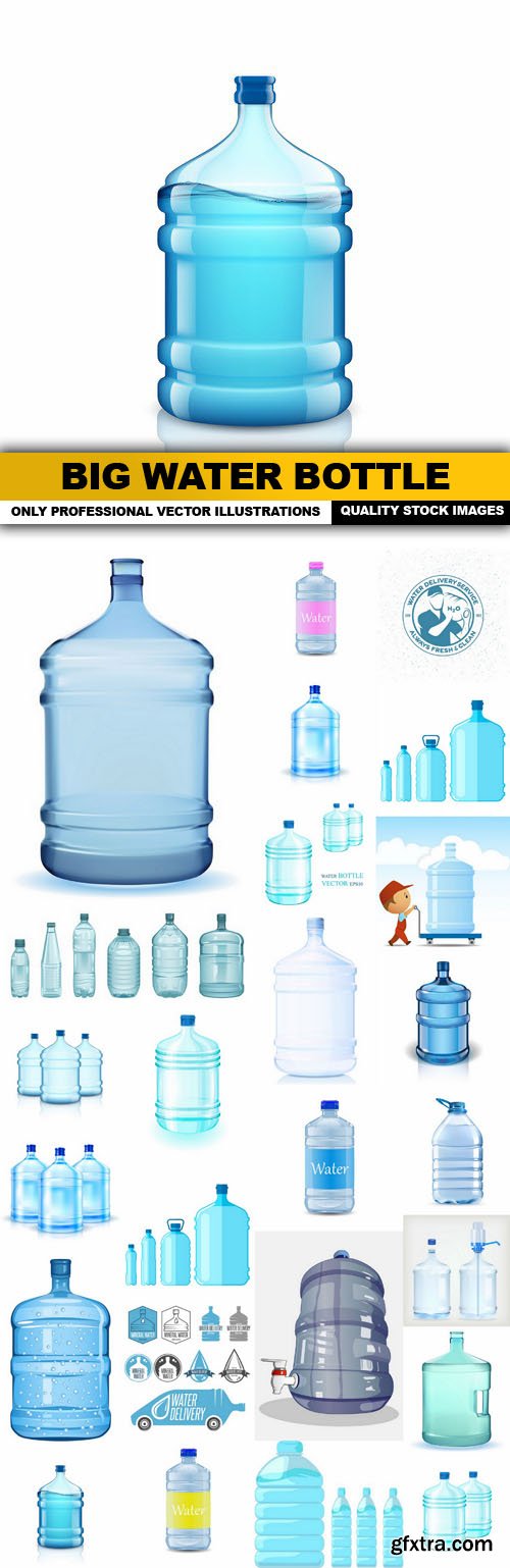 Big Water Bottle - 25 Vector