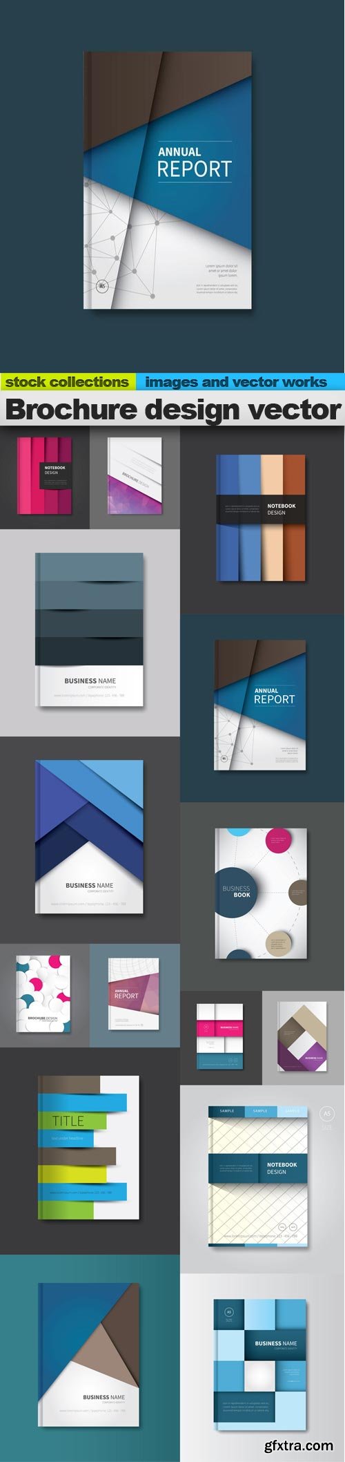 Brochure design vector, 15 x EPS