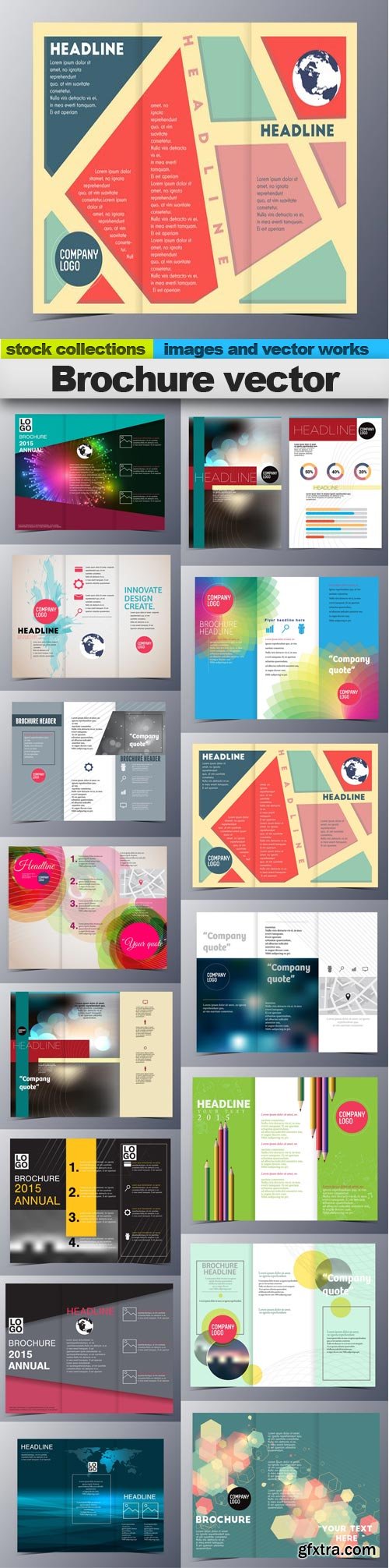 Brochure vector, 15 x EPS