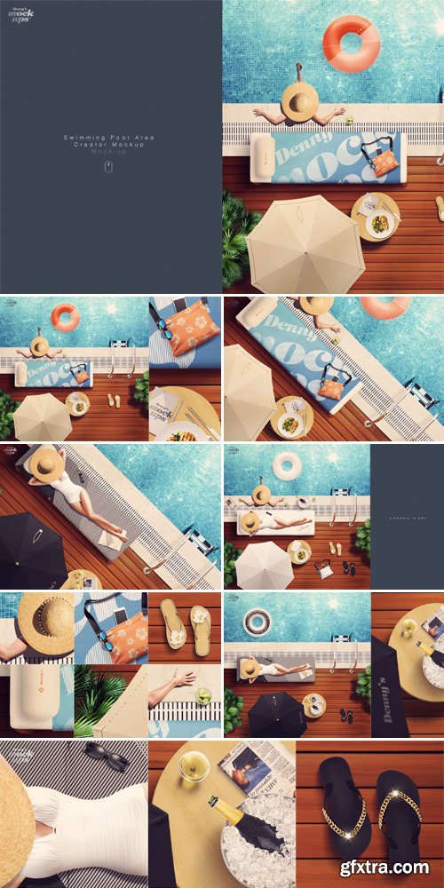 CM 689401- Swimming Pool Scene Creator Mockup