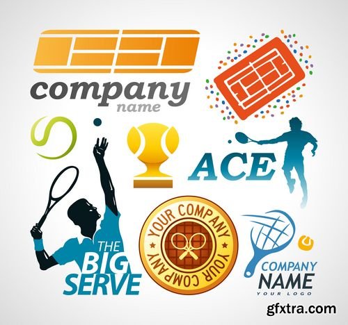 Tennis design sports logos