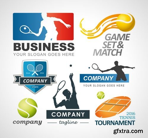 Tennis design sports logos