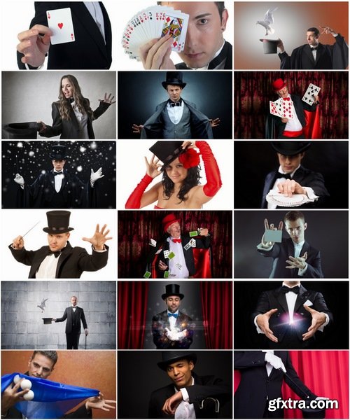 Collection of magic trick magician magus illusionist illusion presentation show fraud 25 HQ Jpeg