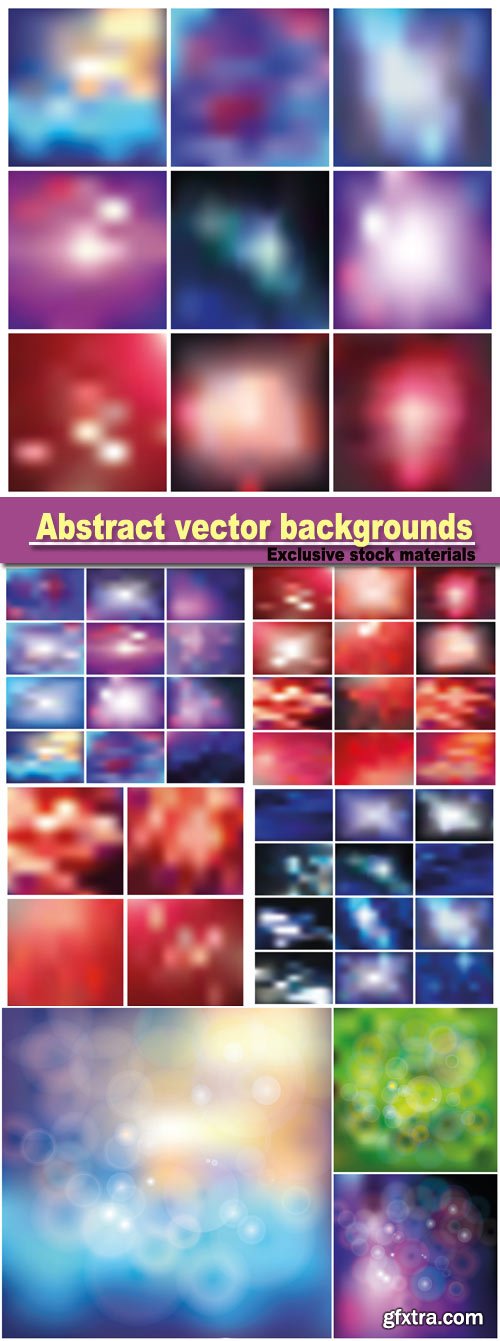 Abstract vector backgrounds with reflections