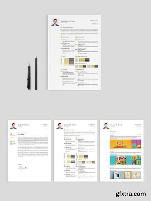 PSD, INDD, INDML, PDF Template - Minimal Resume