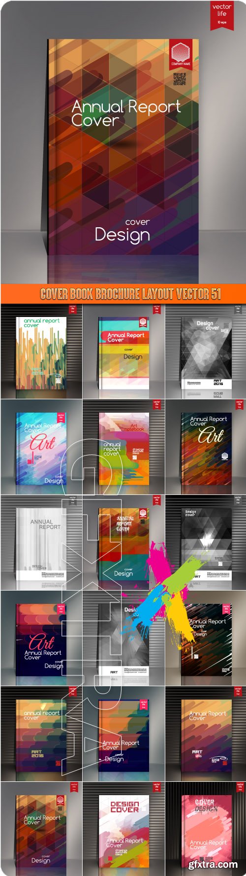 Cover book brochure layout vector 51