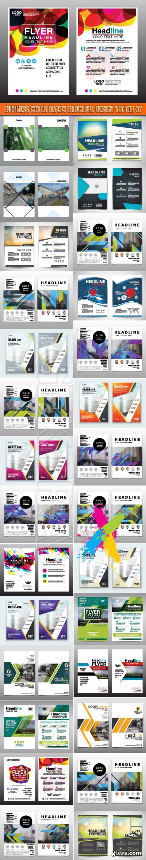 Business cover flyers brochure design vector 37