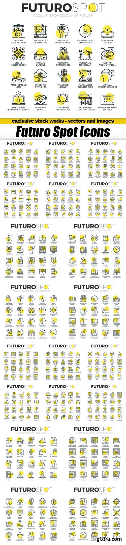 Futuro Spot Icons - 20xEPS